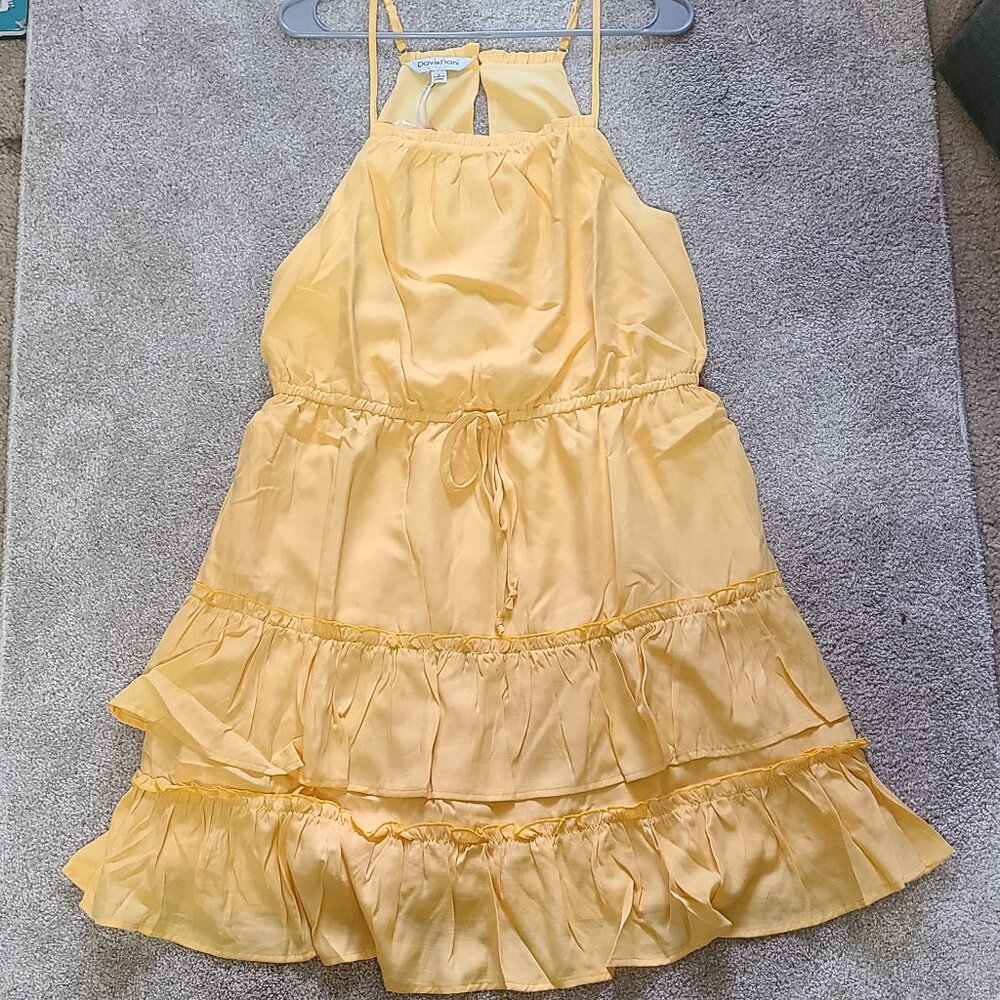 SOLID FLARED SLEEVELESS DRESS - Picture 5 of 5